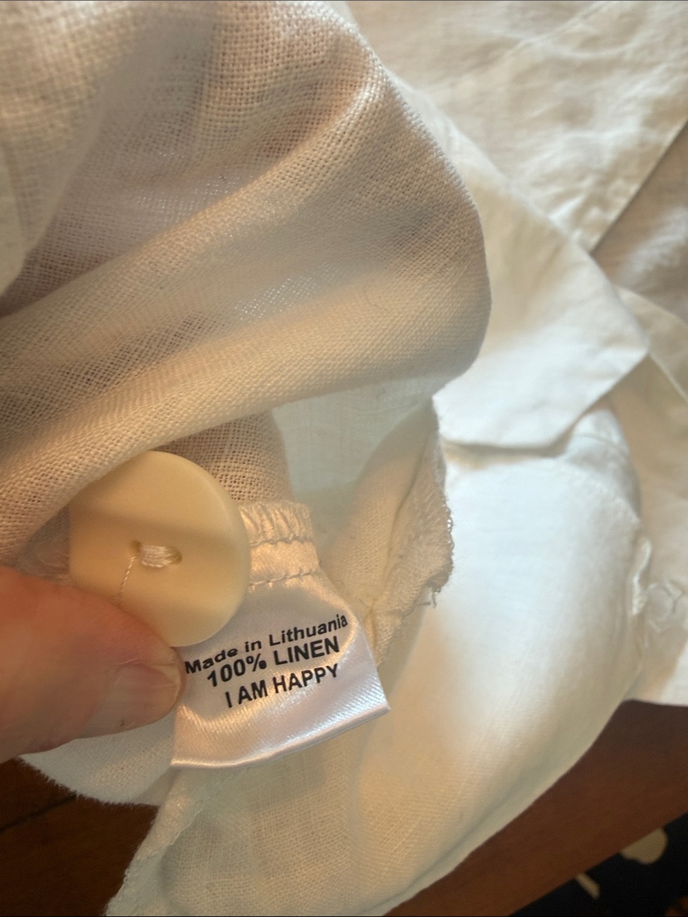 NWOT Flax White Linen Button-Front V-Neck Jacket– small (371) - Picture 8 of 12